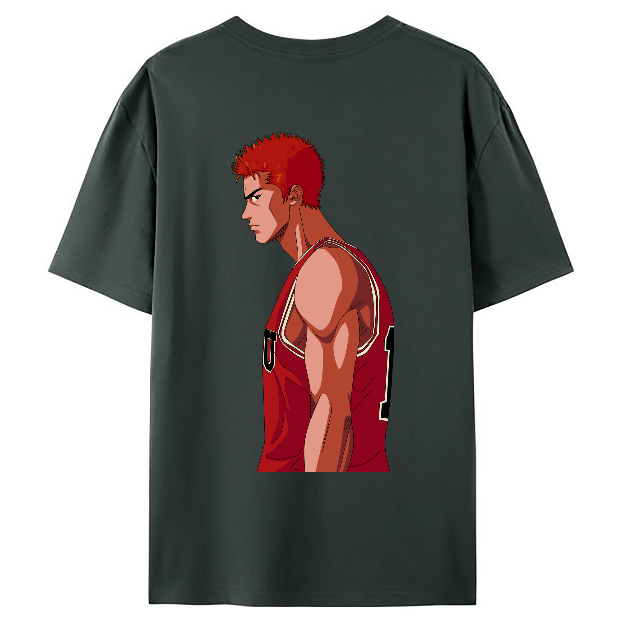 （画像用） SLAM DUNK／スラムダンク 綿100％ メンズ半袖Tシャツ（バックプリント） 通気性